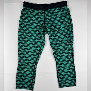 Nike Dri-Fit relay printed cropped running leggings size large